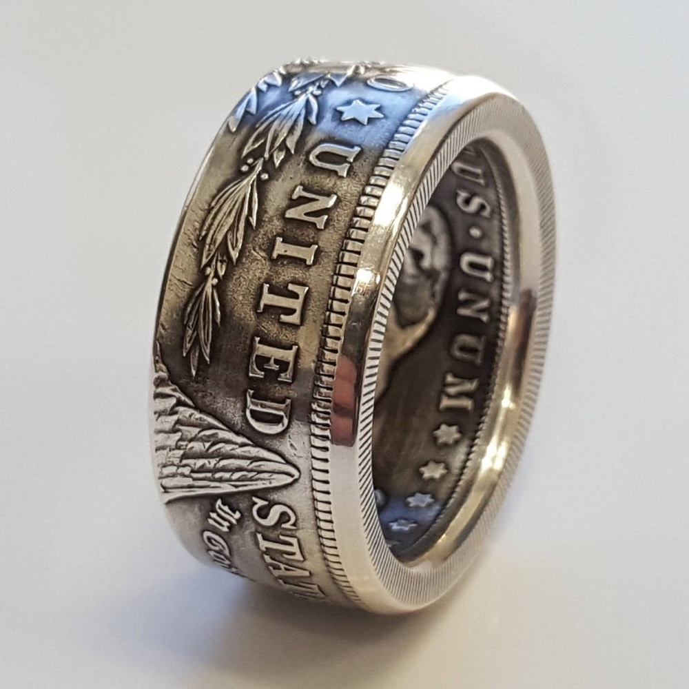 New Vintage 925 Silver Hip Hop Men Women American Ring - Picture 3 of 6